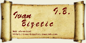 Ivan Bizetić vizit kartica